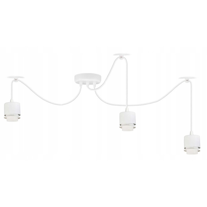 Baza függőlámpa, LED-ONE, fehér fém, 3x E27, állítható magasság 150cm