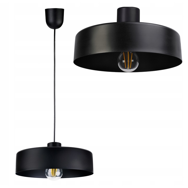 LED-ONE висяща лампа, метал, ретро, регулируема височина 25-100см, диаметър 30см, цвят мед