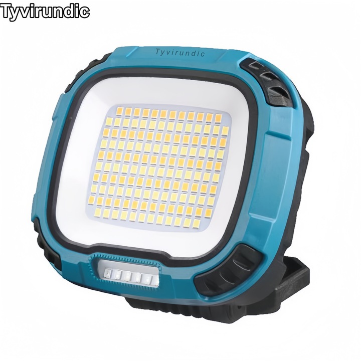 LED прожектор Tyvirundic 33W, 142 LED, преносим, син, 11x10x6cm