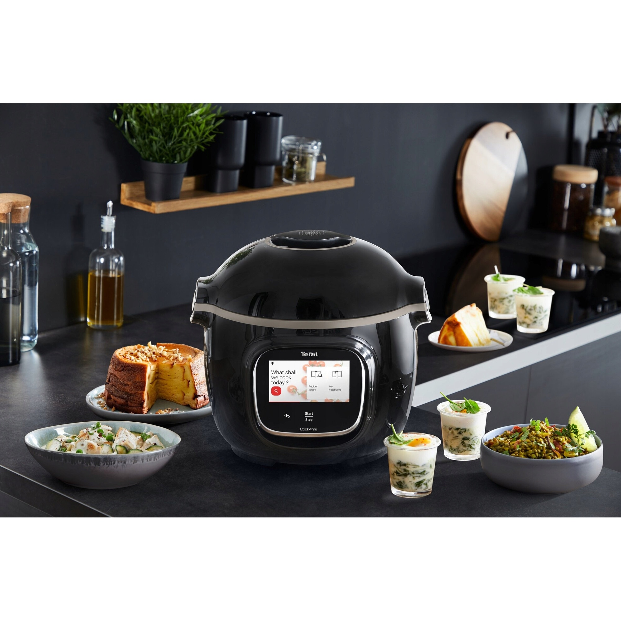 Multicooker Tefal Cook4me Touch 6L, 13 functii, Wi-Fi, negru - eMAG.ro