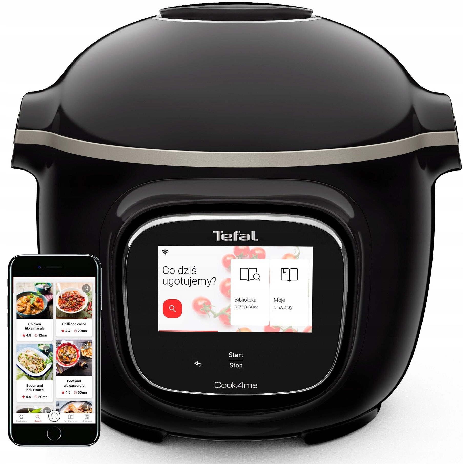Cook4me　6L Multicooker Tefal Cook4me Touch 6L, 13 functii, Wi-Fi, negru - eMAG.ro