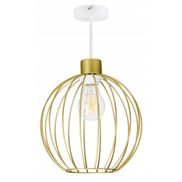 Висящ полилей LED-ONE, Drut, златен, 45x10см, 1 източник на светлина E27