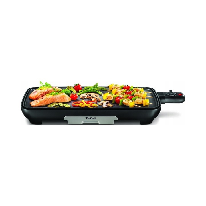 Gratar electric Tefal Malaga CB503813 2w1 2000W, suprafata de gatit 50x26cm, rezistent la lipire, cu termostat reglabil