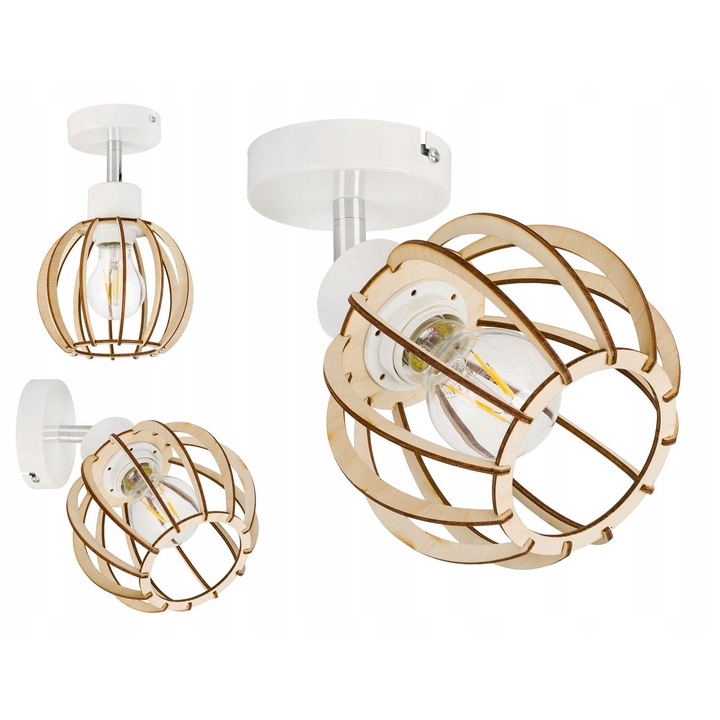 LED-ONE висяща лампа, 2 в 1, бяла, 20x10см