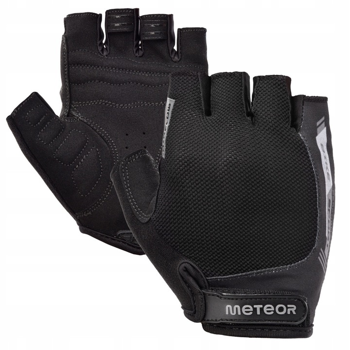 Meteor MX50 sportkesztyű, rövid, fekete, S-XL méretek
