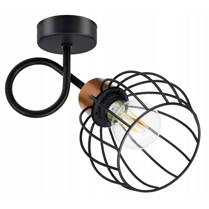 Lusta suspendata LED-ONE, 2in1, cu suport cupru, E27, 20cm inaltime, 10cm diametru