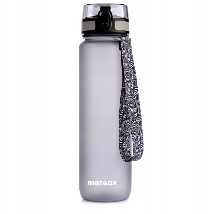 Спортен бидон Meteor 1000ml тритан сив със сито 7.3x28.5cm