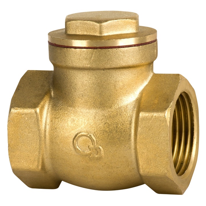 Supapa de retinere cu clapeta DIAMOND art. 10-32, din alama, cu etansare NBR/EPDM, 1 1/4'' (DN32), bronz, 1 buc