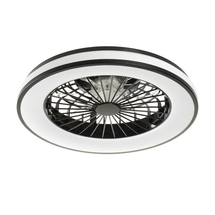 Plafoniera cu ventilator Kanlux PLAVE LED CCT, 5 trepte viteza, 3000K-6500K, alb, 48W