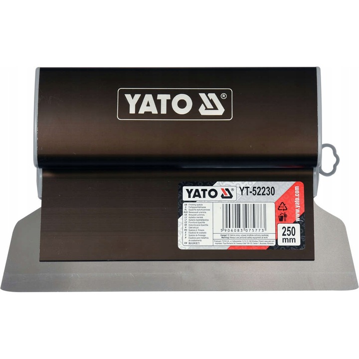 Set unelte de vopsit si tencuit Yato, 4 spatule 250x400x600x800mm, cu maner reglabil