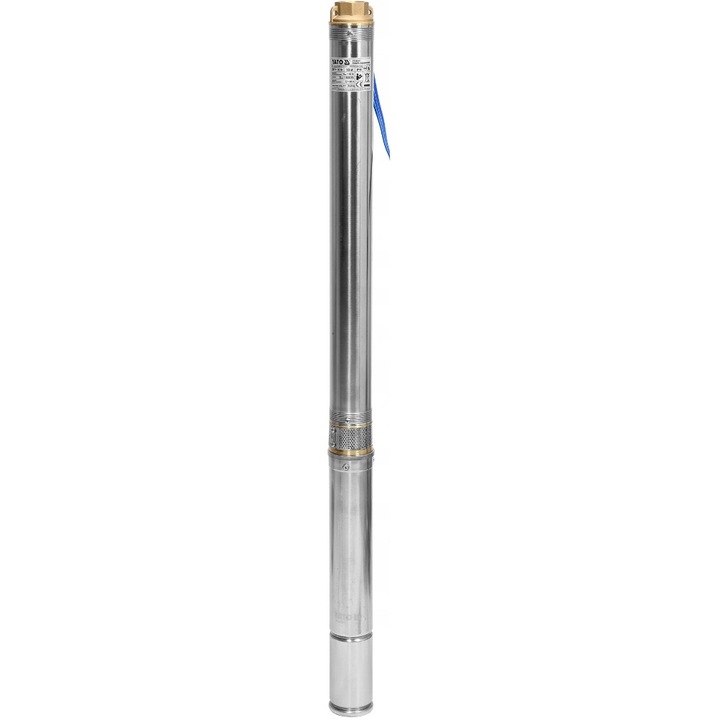 Потопяема водна помпа Yato 550W, инокс, 6000L/h, 80м дълбочина, кабел 20м, IP58