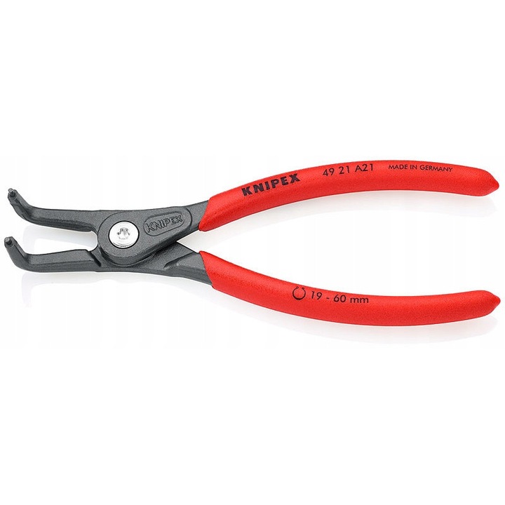 Knipex A21 fogó, külső gyűrűkhöz, hajlított, 210mm