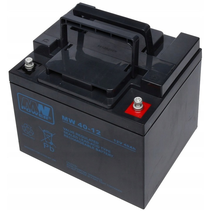 Akumulator AGM 12V/40Ah MW Power, 198x166x171mm, 13.3kg