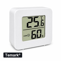 Termometru digital de camera cu higrometru, afisaj LCD, masurare temperatura si umiditate interior, TMK-T0-W, Temark®