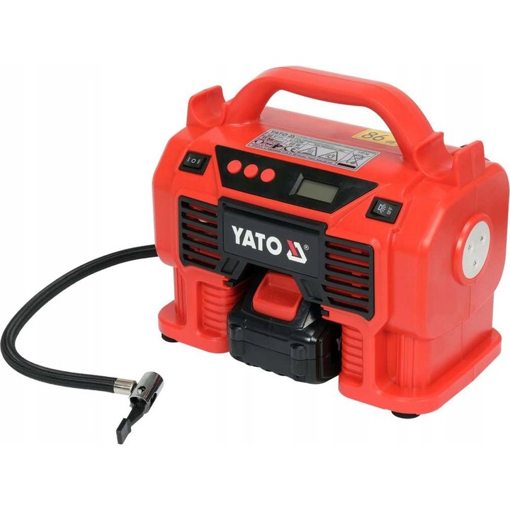 Compresor auto 18V 11BAR 21L/MIN cu LCD si lanterna, set complet
