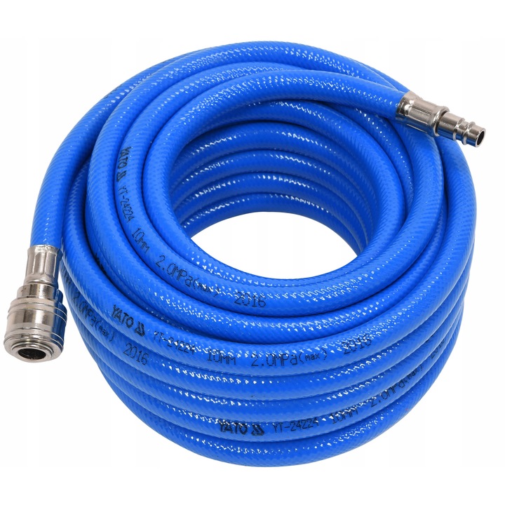 Furtun pneumatic zbroiat 10mm x 10m Yato, PVC, rezistent la temperaturi extreme