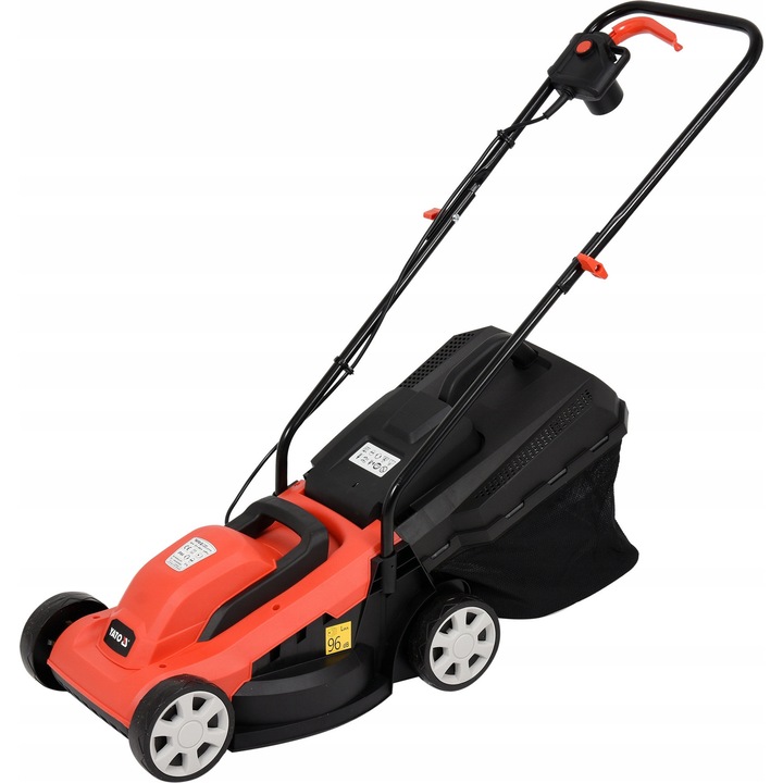 Fűnyíró, Yato, 1300W, 33cm, 30L, 3 fokozatú magasságállítás, 3400 ford./perc fordulatszám