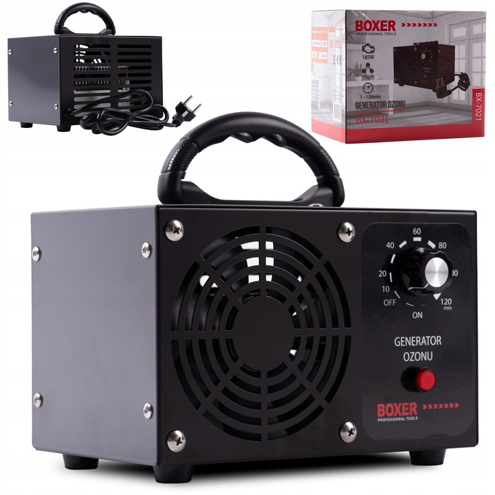 Generator de ozon Boxer BX-7021, 185W, 70 000 mg/h, cu timer, compact