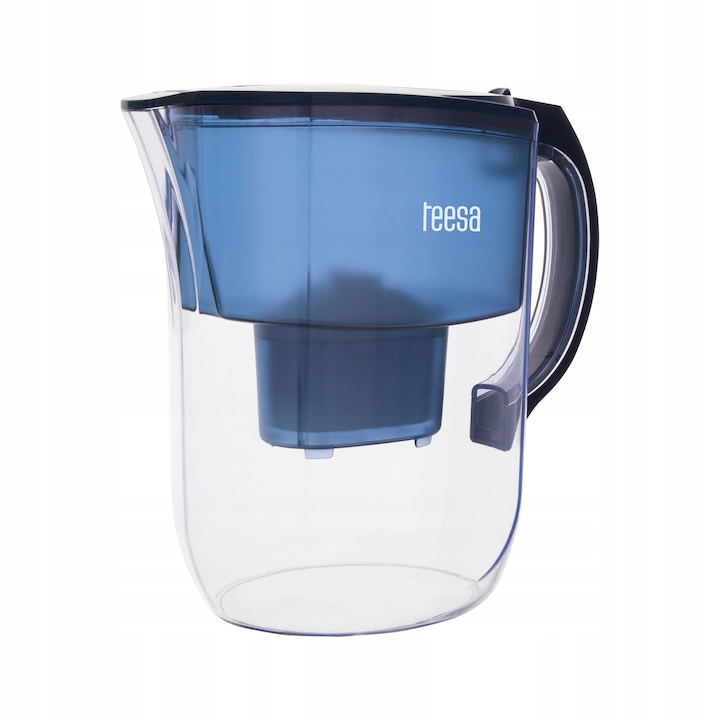 Carafa filtranta Teesa TSA0102 cu indicator electronic pentru schimbul filtrului, fara BPA, albastru, 3,8 l