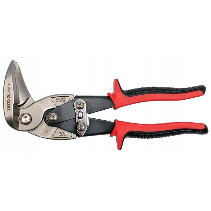 Foarfeca profesionala pentru taiat tabla, Yato, 225mm, stanga, 0,78mm grosime taiere, acoperire din material dur.