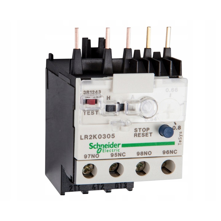 Releu termic de suprasarcina TeSys LR2K0305, 0,54-0,8A, 690V, 1NO+1NC, montaj direct