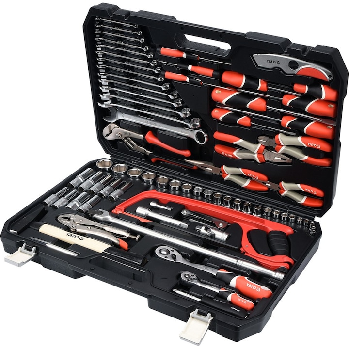 Set unelte Yato 79 piese, AS-Drive, CrMo, 1/4'' si 1/2'', 590x390x105mm