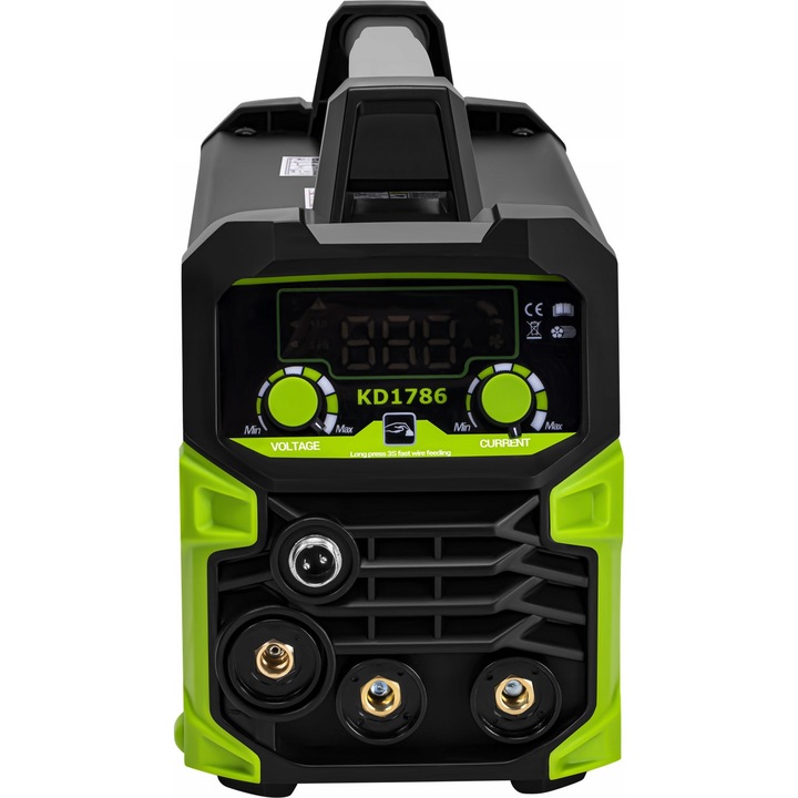 Aparat de sudura invertor / invertor de sudura Kraft&Dele KD1786, MIG FLUX/MMA/TIG LIFT, tehnologie IGBT, 200 A, negru/verde, 1 buc