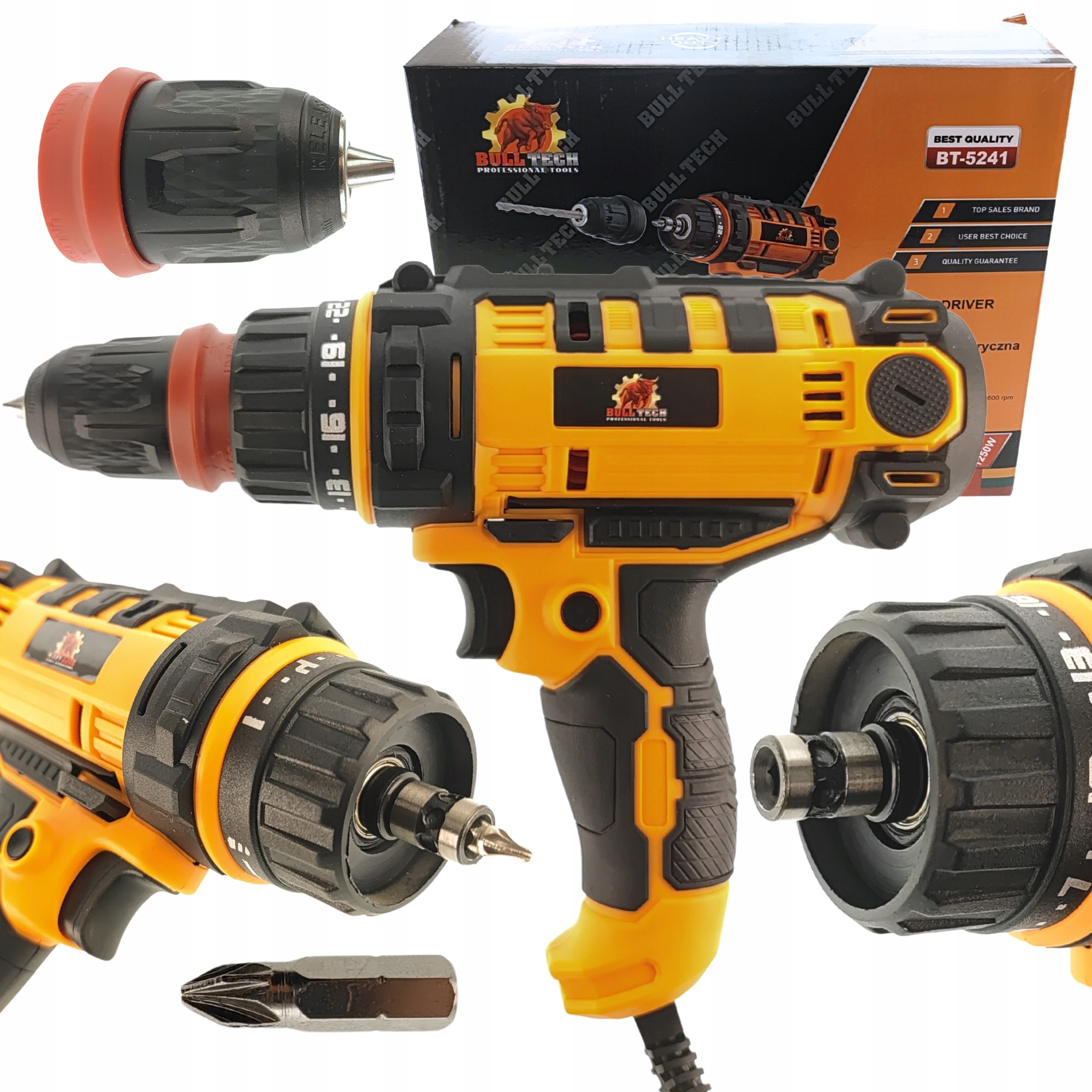 Burghiu, VERTICAL, 1250W, Gri - eMAG.ro