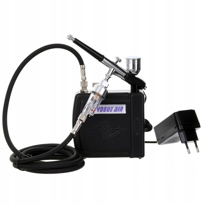 Mini compresor pentru aerograf, TC Technic, 0,2mm, 1,8m furtun, 230V, negru