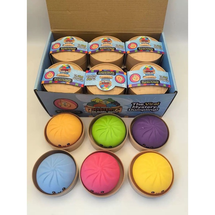 Jucarie mini dumpling, multicolor, 4 cm, BimBimBo