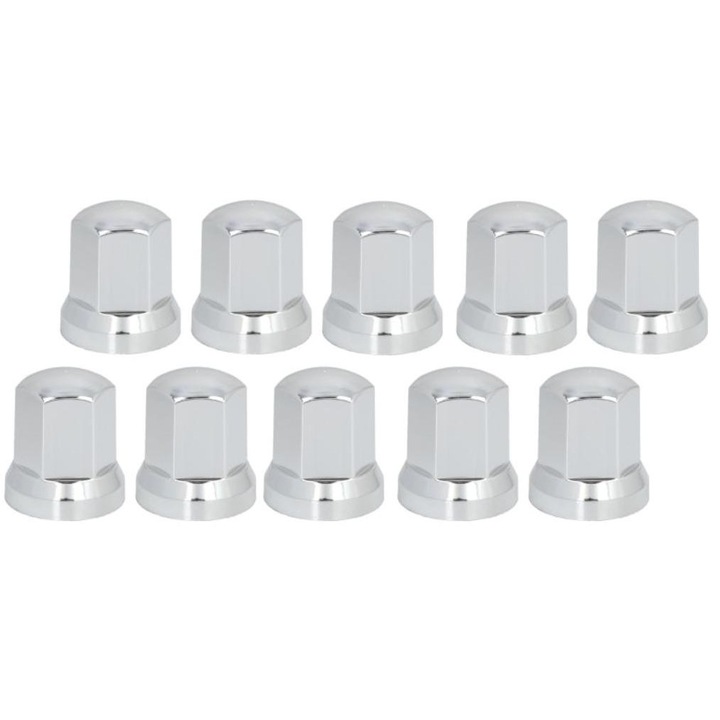 Keréktárcsa anyavédő sapka készlet 10x, 33 mm, krómozott