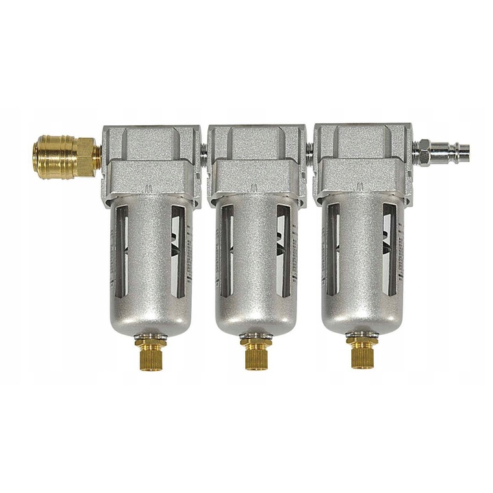 3x szárító levegőszűrő készlet TC Technic 2x 1/4" csatlakozóval, 135x53mm, 0-10 bar