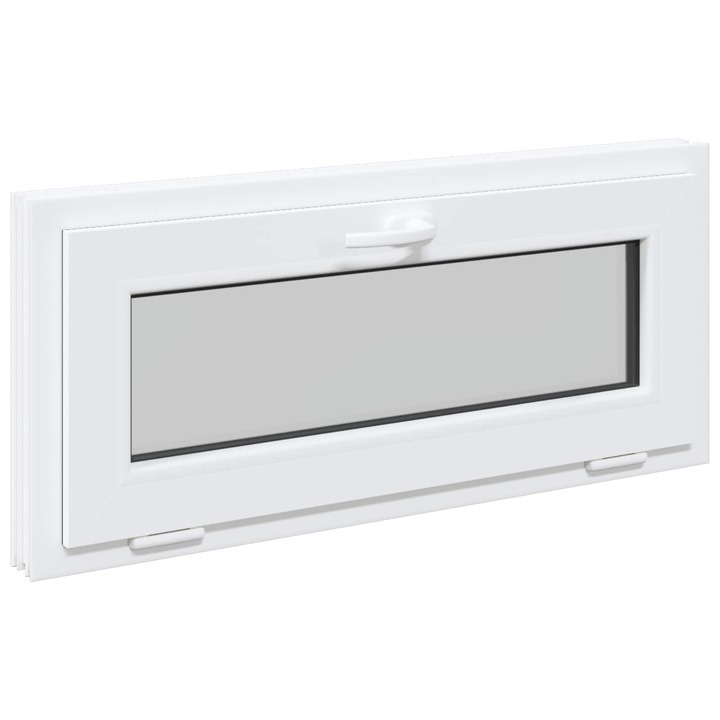 vidaXL Pinceablak RISOR 90 x 40 cm PVC és Üveg Fehér 42047265