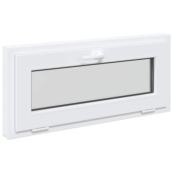 vidaXL Pinceablak RISOR 90 x 40 cm PVC és Üveg Fehér 42047223