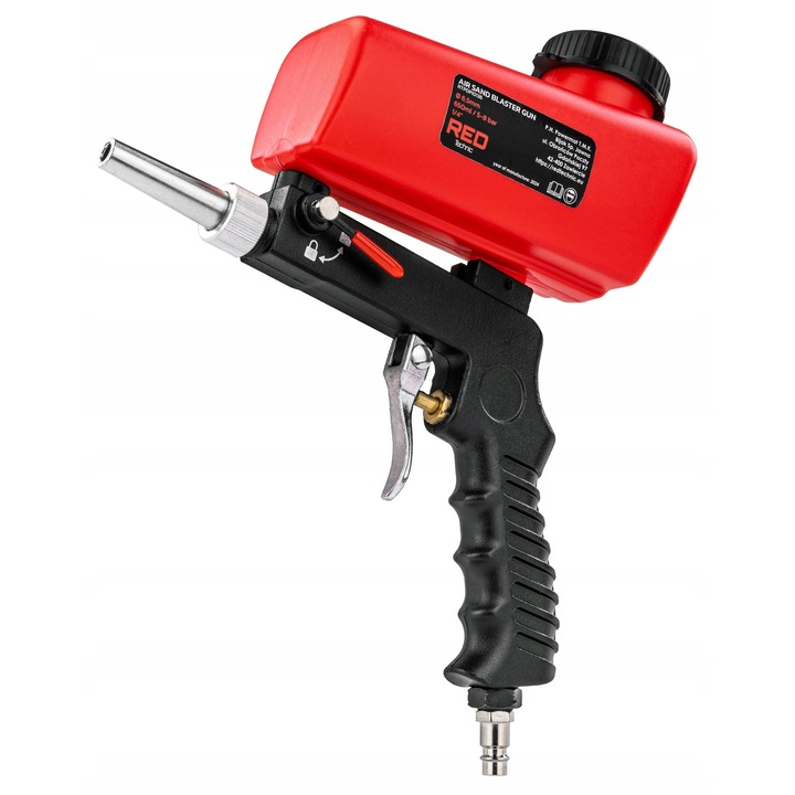 Pistol de sablare cu rezervor 650ml, RED TECHNIC, 5-8 bar, 320 l/min, 1/4"