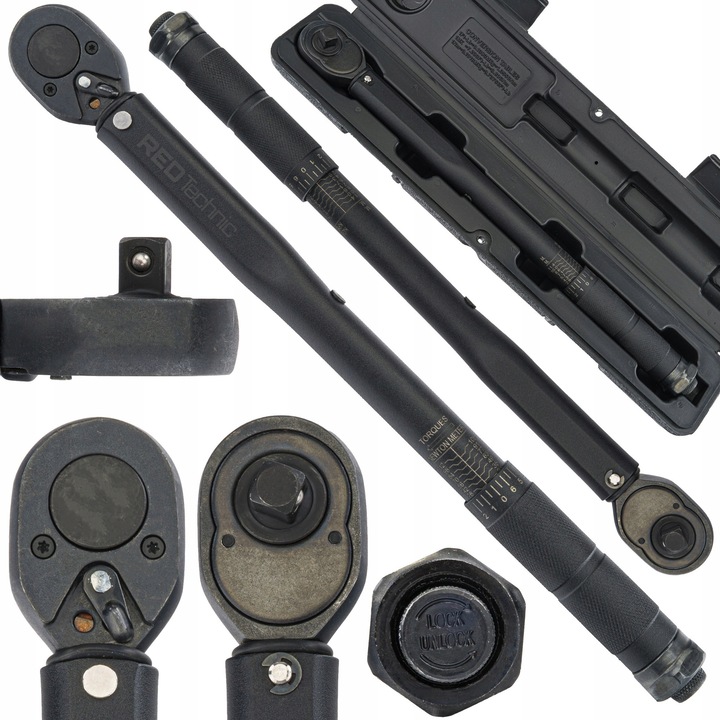 RED TECHNIC nyomatékkulcs 3/8", 7-112 Nm, 369mm, tokkal