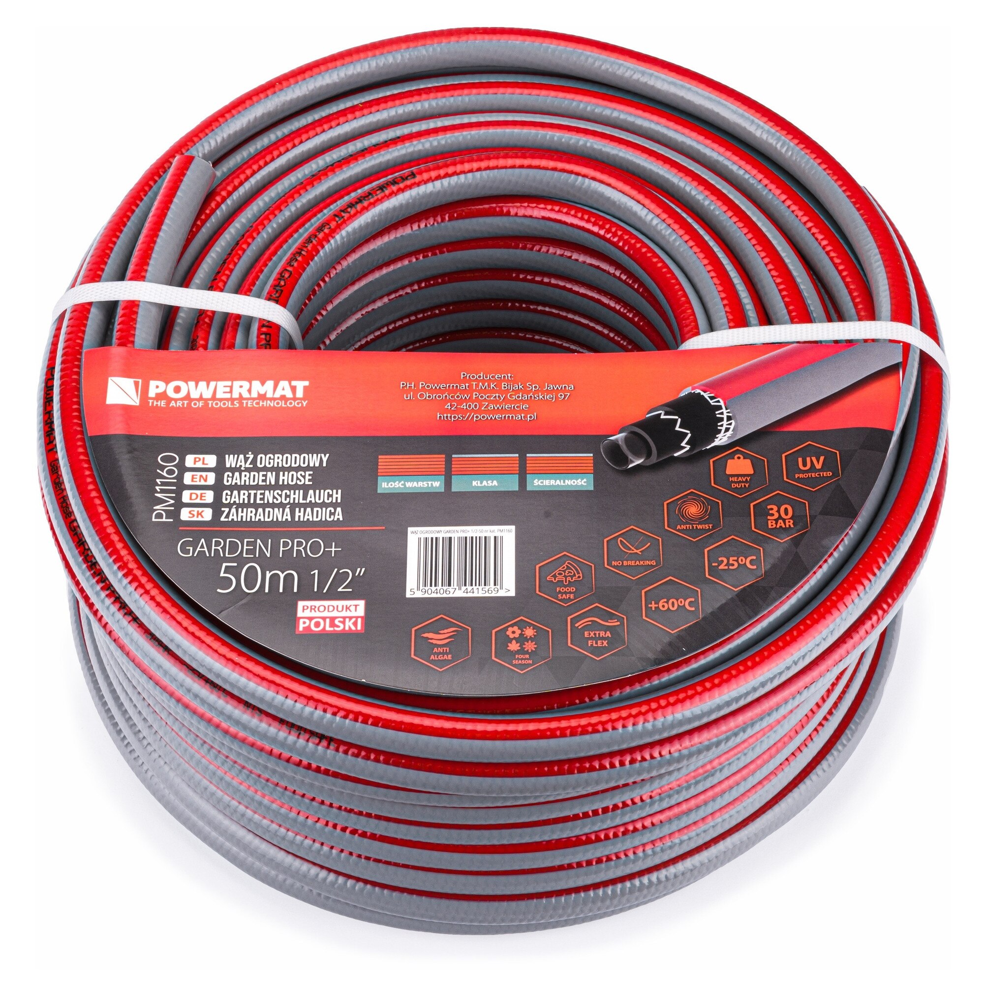 Furtun gradina Powermat GARDEN PRO+ 6 straturi elastic 1/2" 50m - eMAG.ro