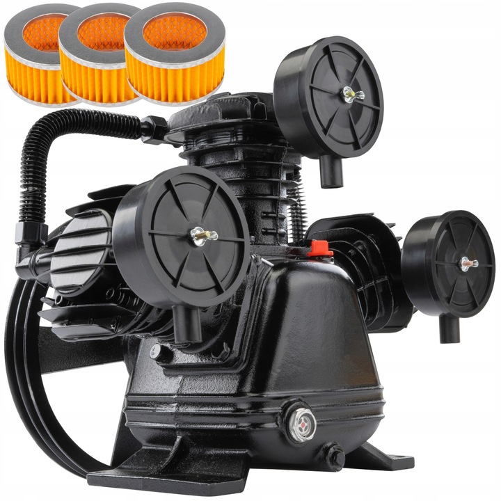 Compresor Powermat, model PM-KO-100T-150T-200T, 650L/min, 3kW, 230V, 460x240mm, 17,2kg
