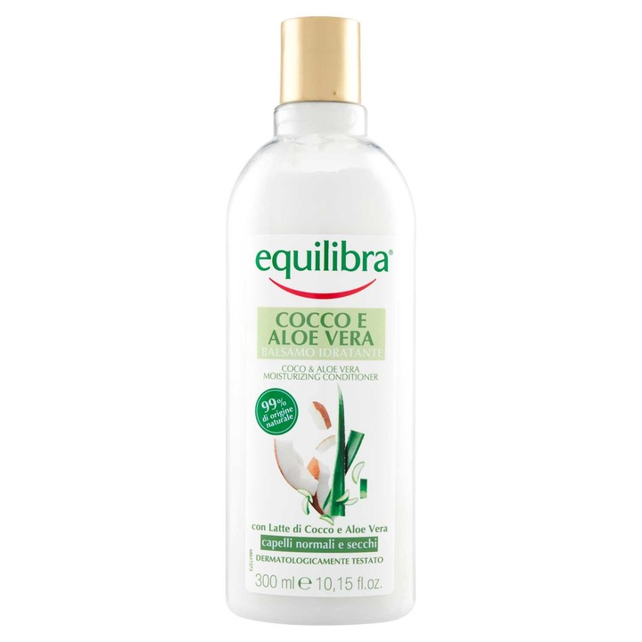 Balsam de Par Hidratant cu Lapte de Cocos si Aloe Vera, 300 ml, Equilibra