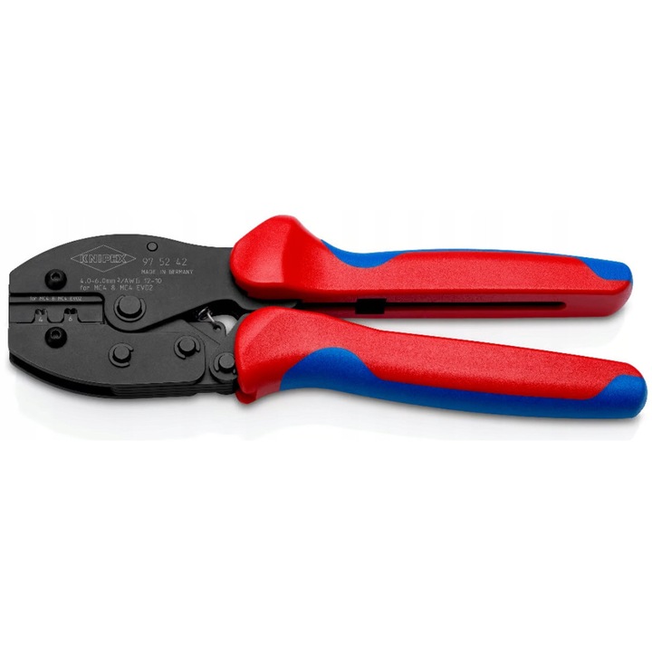 Clesti de zagnitare Knipex MC4 EVO 2, 4,0-6,0 mm², 220x63x23mm, negru
