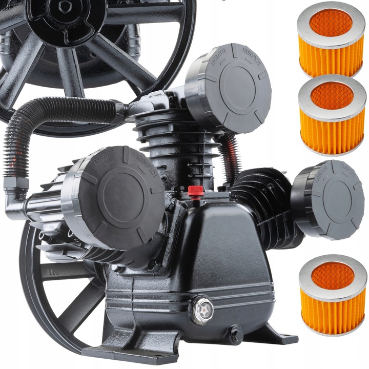 Compresor Powermat PM-KO-300T-400V, 1200L/min, 7,5kW, 590x440mm, set cu 3 filtre de aer