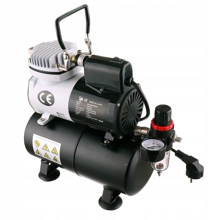 Compresor aerograf TC Technic, 3L, 20-23 l/min, 0,2-0,8mm, cu ventilator