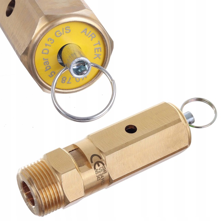 Предпазен клапан 3/4", Airtek, 15bar, месинг, височина 87мм