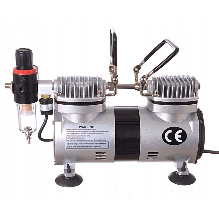 Compresor TC Technic AS19-2 pentru aerograf, 40l/min, 6bar, 330x135x205mm, 5.4kg