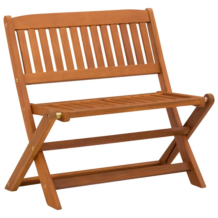 Banca pentru copii vidaXL, Maro 61 x 38 x 57 cm Lemn de eucalipt masiv