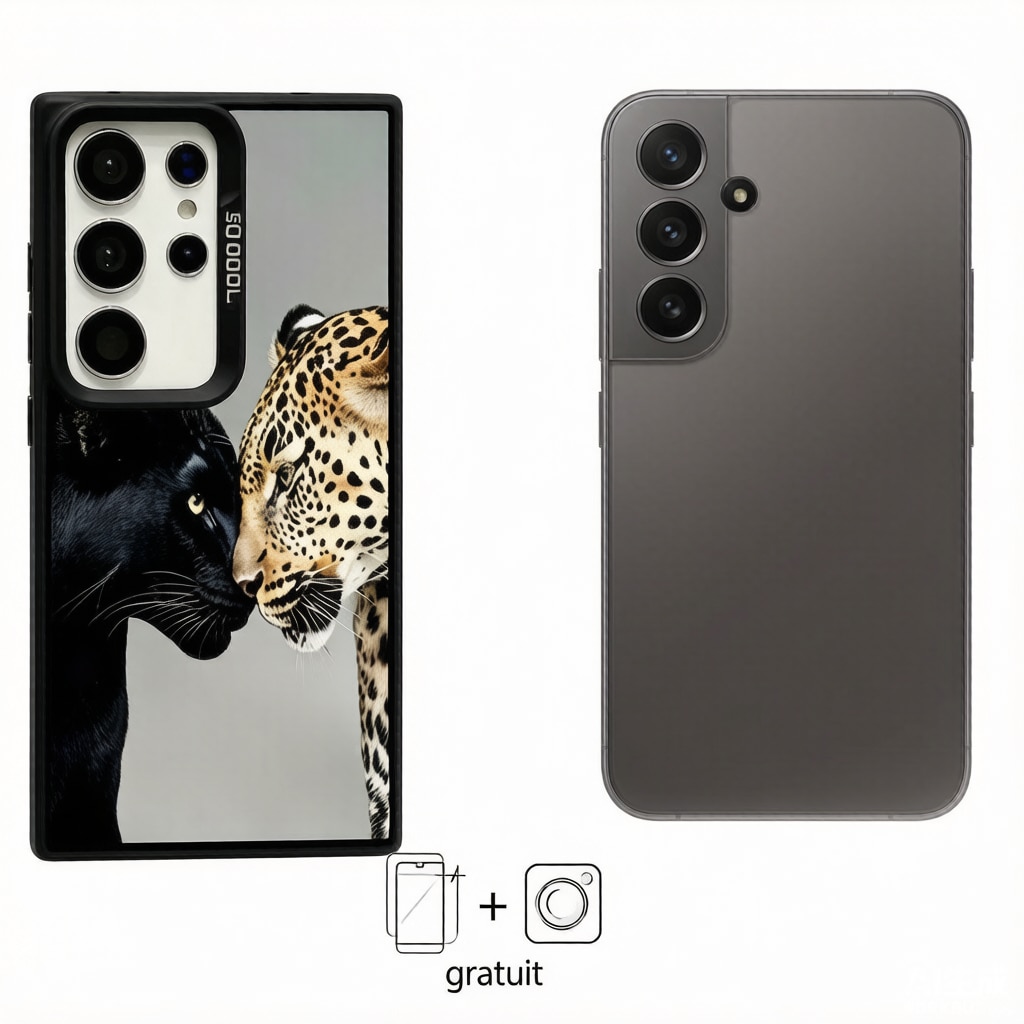Husa neagra compatibila cu Samsung Galaxy A35 5G, cu protector de ecran 9H si protector pentru camera gratuit, protectie completa