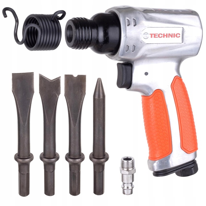 Пневматичен чук TC Technic AT-2070NH, 4 длета с шестостенен захват, 140 мм, 6,3 бара