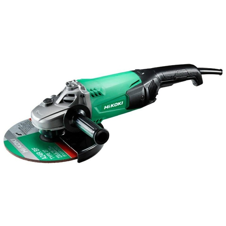 Polizor HiKoki G23SWU2 230mm 2200W, 5.4kg, cu maner lateral si protectie disc