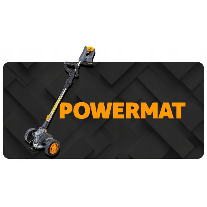 Powermat PM-PKA-2AHM elektromos fűnyíró, 21V, 2x2Ah, szett, kerekek, állítható hosszúság