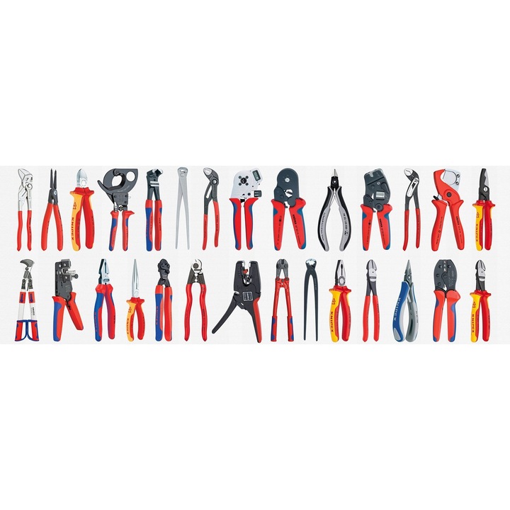 Knipex 77 02 130 oldalcsípőfogó, 130 mm, precíziós vágás elektronikai szakembereknek, lézerrel edzett acél, 62 HRC keménység, piros/kék, 1 db
